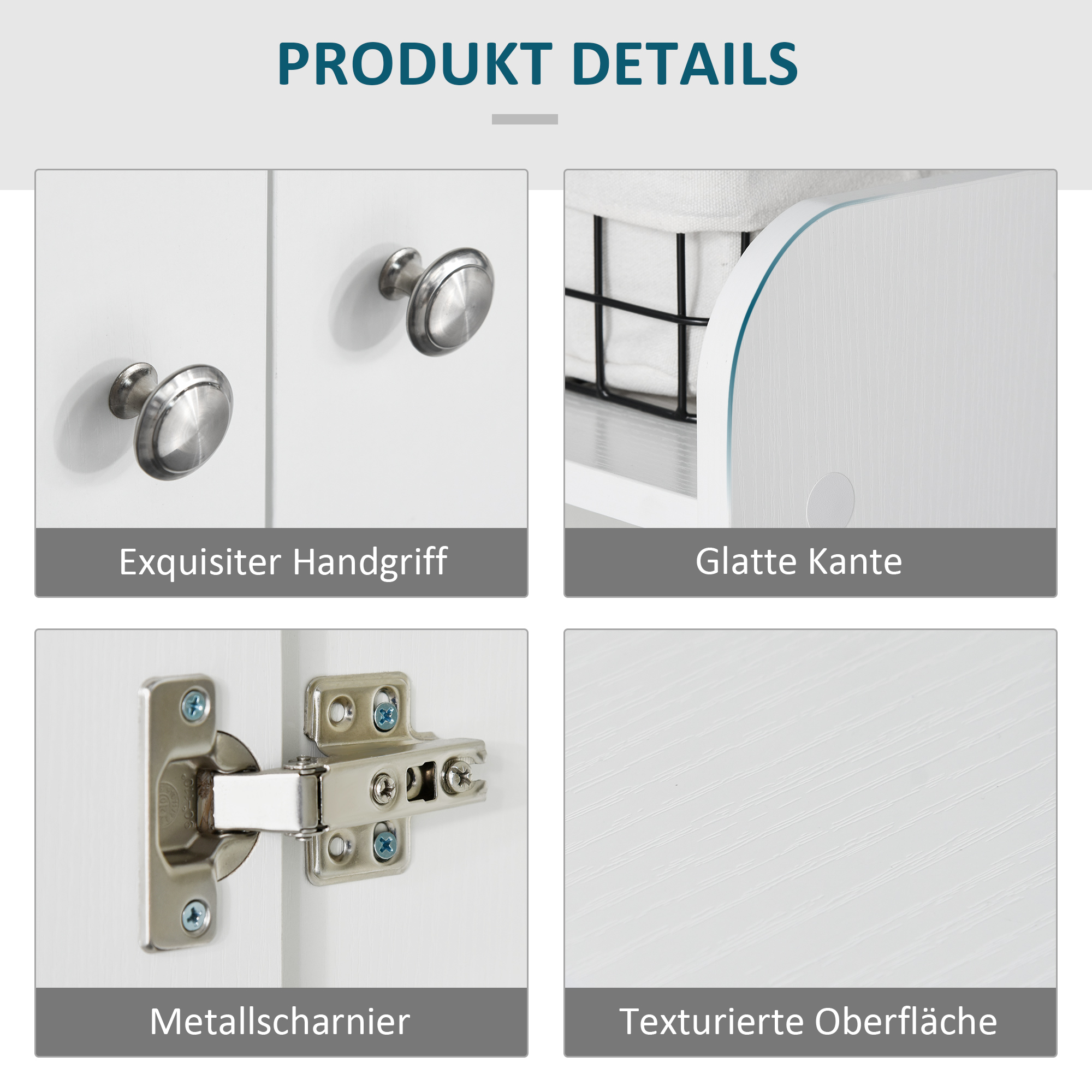 Schuhschrank Schuhkommode Schuhregal, 4 Regale, 1 Schrank, 83 cm x 30  cm x 90 cm, Weiß