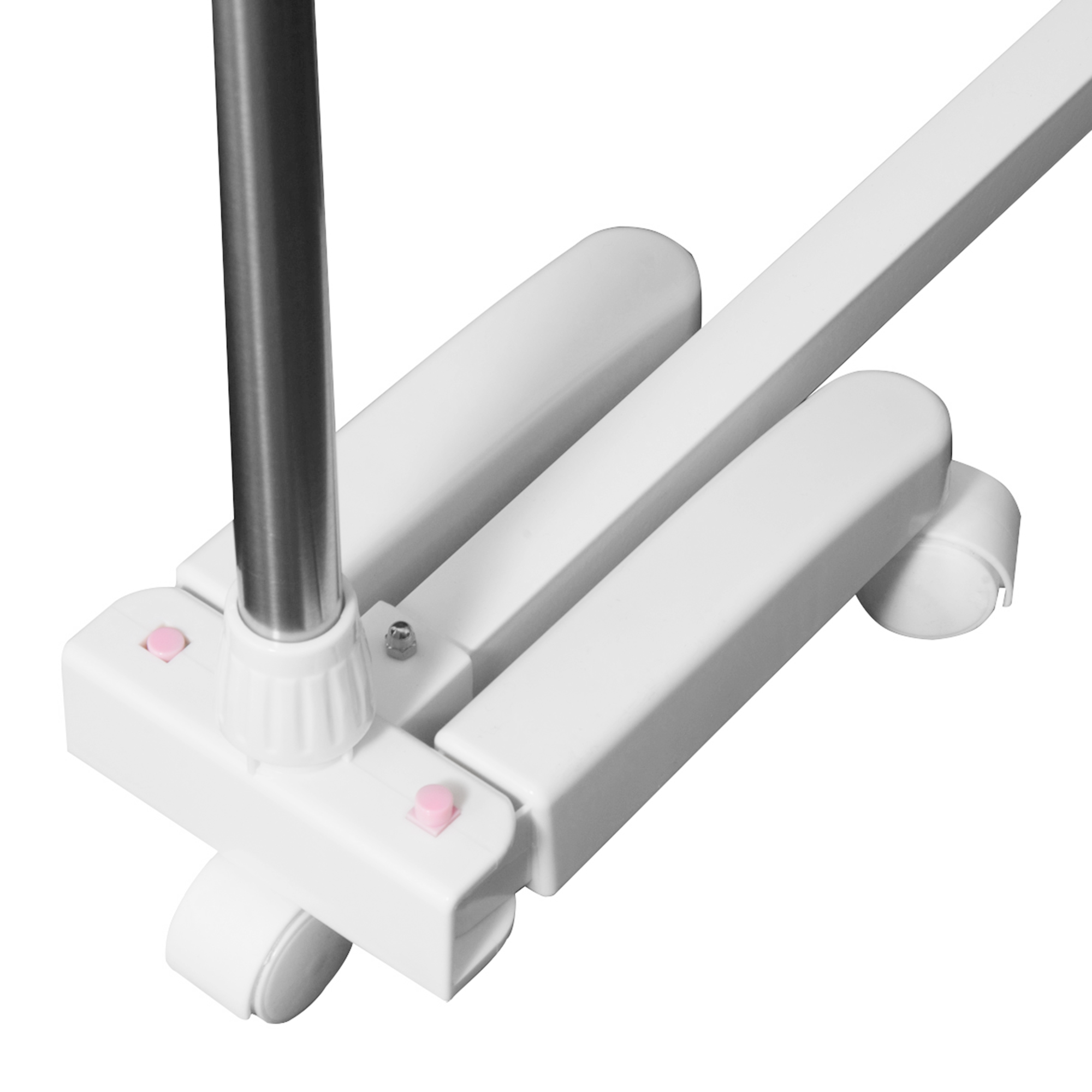 Turmwäscheständer ausziehbar Standtrockner mit 3 Ebenen, klappbare Flügel, Rollen, Wäschetrockner für Innen und Außen, Weiß, 83-136,5 x 45,5 x 154 cm