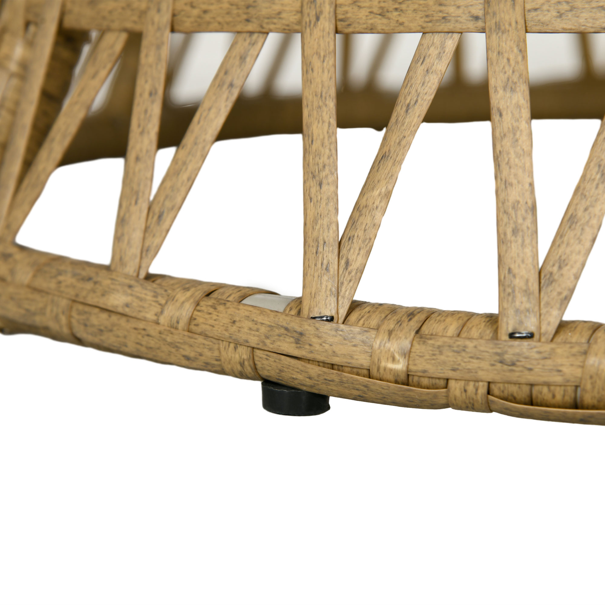 Korbsessel Rattansessel Outdoor-Sessel, Boho-Stil, wetterbeständig, 85 cm x 70 cm x 82 cm, Creme + Natur