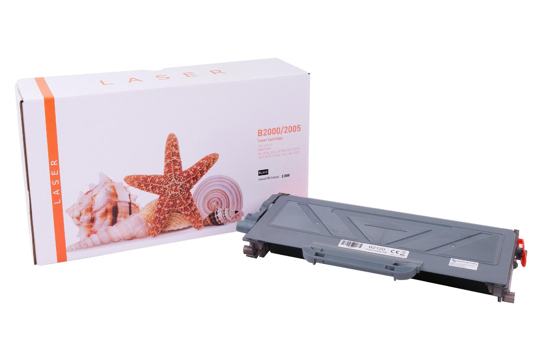 TN2000/2005 alternativ Toner schwarz für Brother  / TN2000/TN2005 / 2.500 Seiten