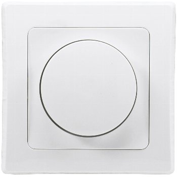 DELPHI Dimmer für LED Lampen, 250V~/ 3-60W, inkl. Rahmen, UP, weiß