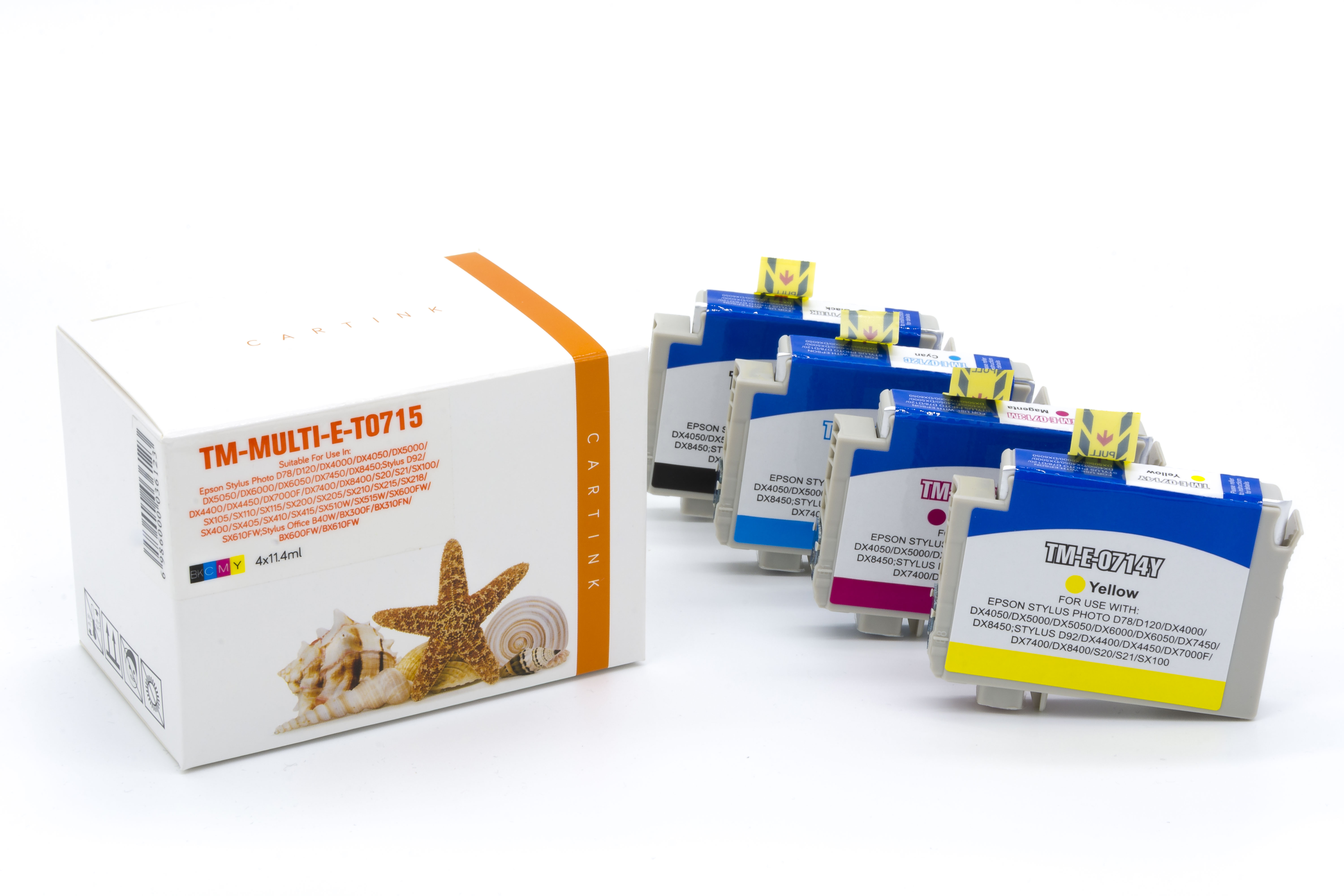 Multipack T0715 alternativ Tinte für Epson / C13T07154010 / BK,C,M,Y11,4 ml