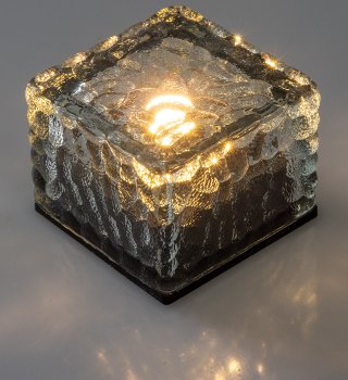 Solar Dekosteine IP65, 4er Set, mit Dämmerungssensor, Warmweiß