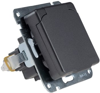 MILOS Schutzkontakt-Steckdose IP40, 250V~/ 16A, mit Deckel, UP, anthrazit