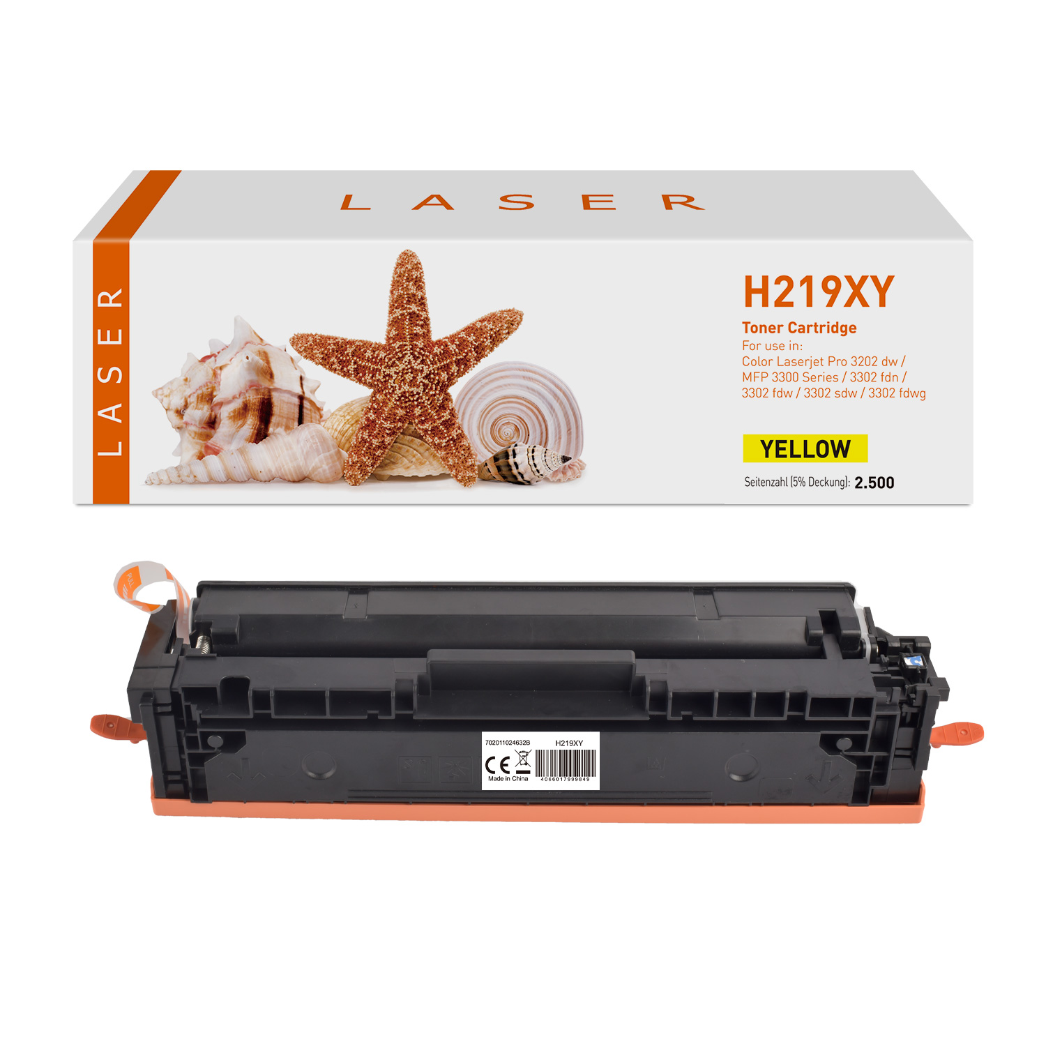 219XY alternativ Toner gelb für HP / W2192X / 2.500 Seiten
