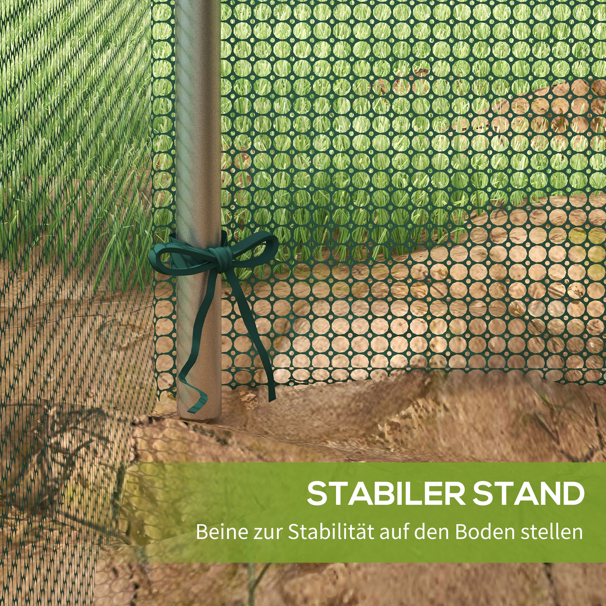 Pflanzenschutznetz, Gemüseschutz, Reißverschlusstür, Stahlrahmen, 125x125x62,5 cm, Grün/Silber