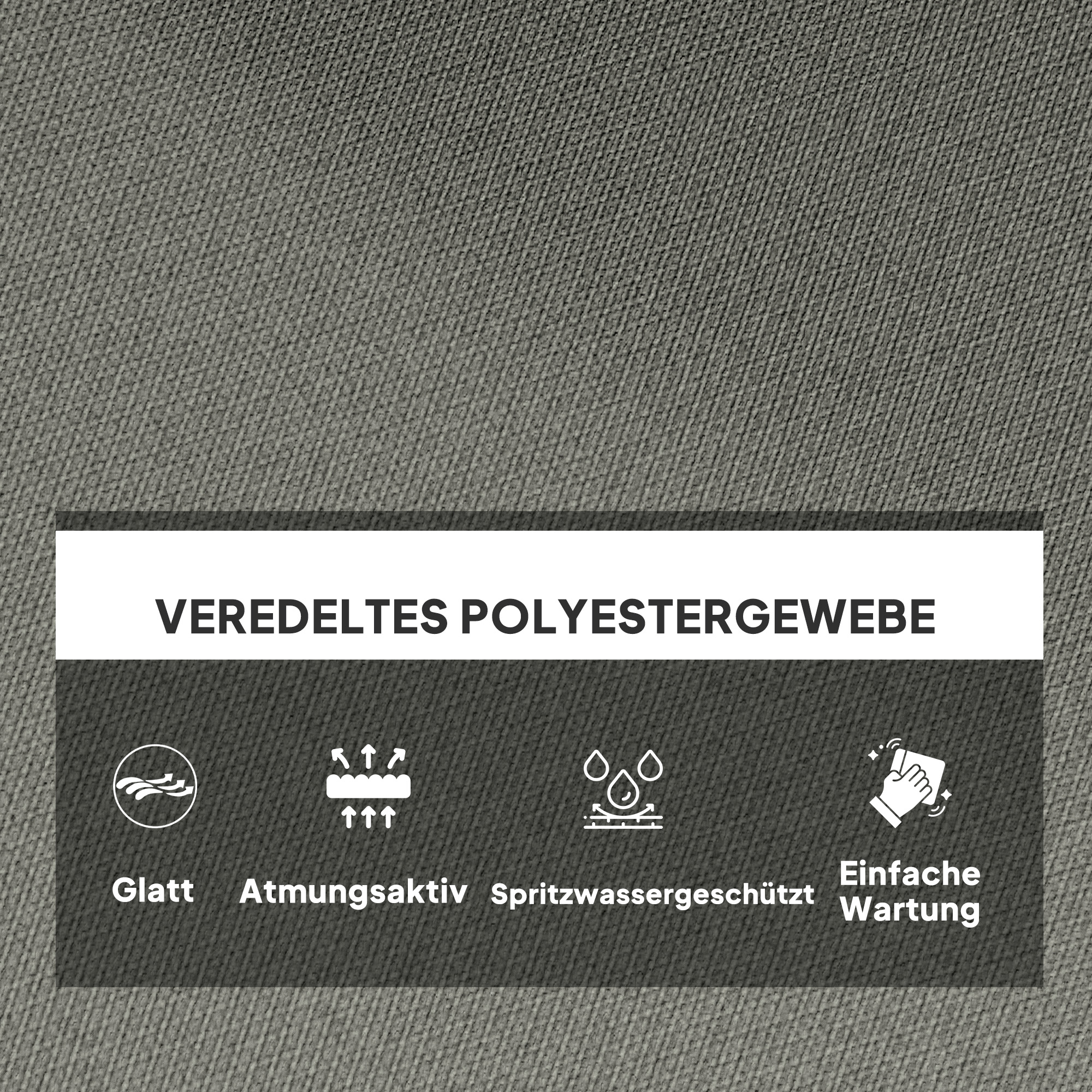 Sitzkissen, Außensitzkissen für Hängekorb und Schaukelstühle, Outdoor-Polsterkissen, Grau