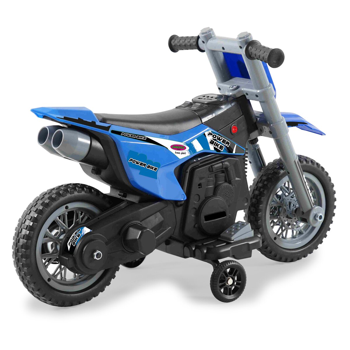 Kinderfahrzeug Motorrad Power Bike blau