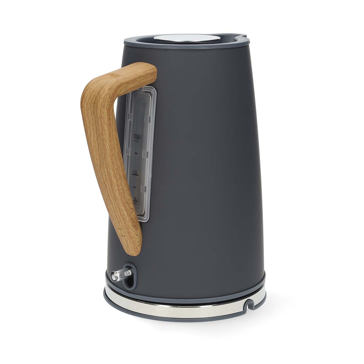 Wasserkocher | 1.7 l | Soft-Touch | Grau | Um 360 Grad drehbar | Verdecktes Heizelement | Strix Controller | Boil-dry protection