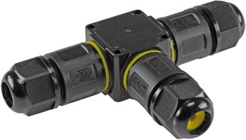 Kabelverbinder T-Form, IP68, 450V/24A, Klemmanschluss, für Kabel Ø 6-11mm