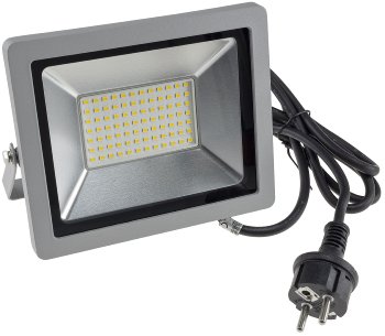 LED-Fluter SlimLine "CTF-SLT 50" silber, 50W, 5220lm, 4000K, neutralweiß, IP44
