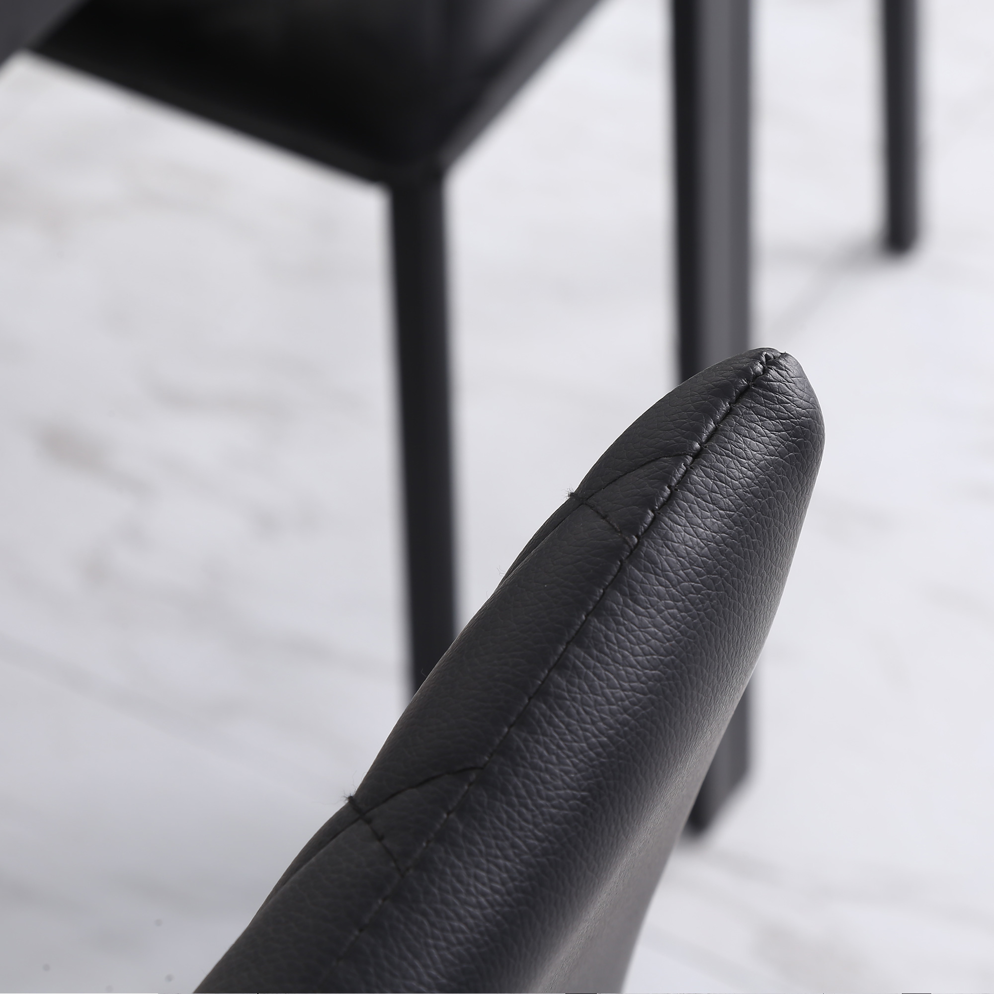 HOCMOM 4er-Set Stühle Esszimmerstühle Küchenstühle 41 cm x 50 cm x 91 cm, Schwarz