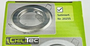 Decken-Einbaustrahler "SR80" chrom-matt, starr, Ø80mm, für 50mm Lampen