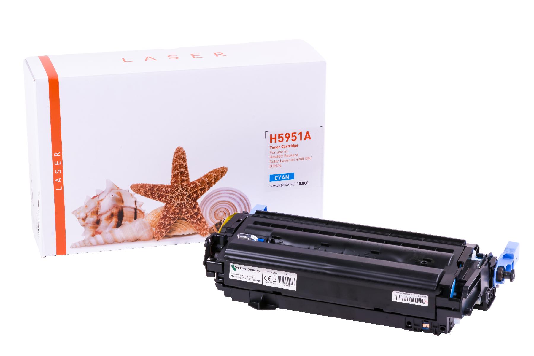 Q5951AC alternativ Toner Cyan für HP / Q5951A / 10.000 Seiten