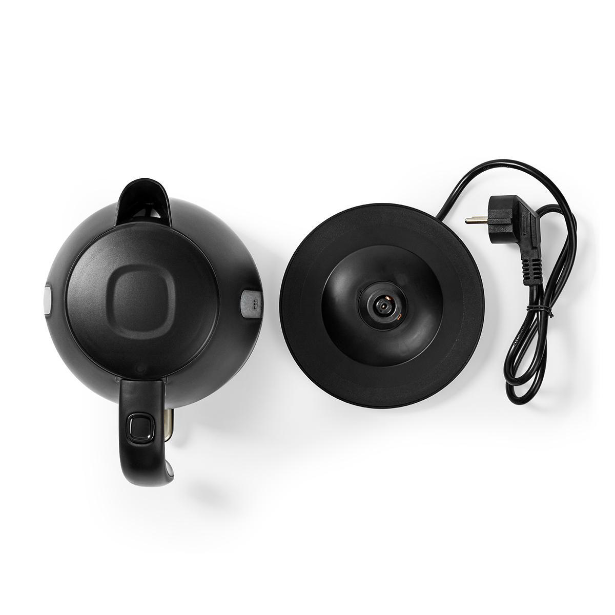 Wasserkocher | 1.0 l | Plastik | schwarz | Um 360 Grad drehbar | Verdecktes Heizelement | Strix Controller | Boil-dry protection