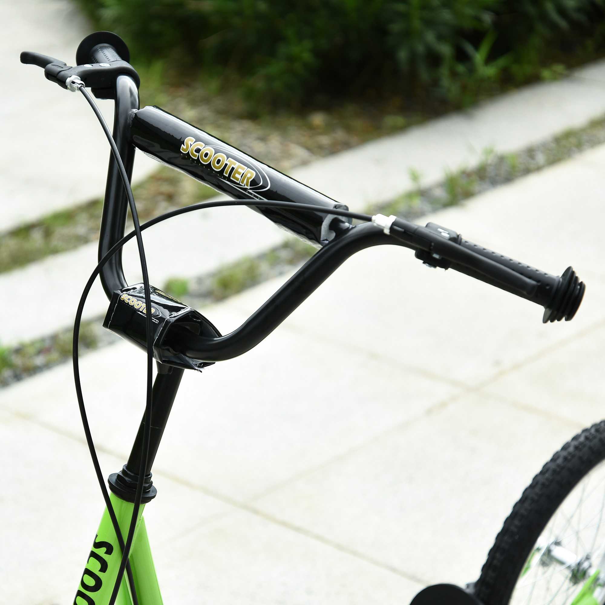 Kinderroller Scooter Tretroller Cityroller Kickscooter Roller Kinder Kickboard mit Luftreifen und Handbremse Scooter Kinder ab 5 Jahre 16 Zoll Grün 139 x 58 x 90-96 cm