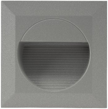 LED Wandeinbauleuchte "WEL Q14", IP65, 14 LEDs, Aluminium, warmweiß