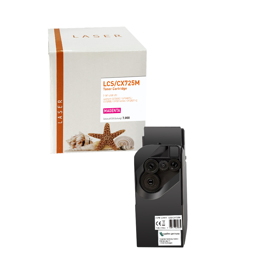 CS/CX725M alternativ Toner magenta für Lexmark / 74C2SM0 / 7.000 Seiten