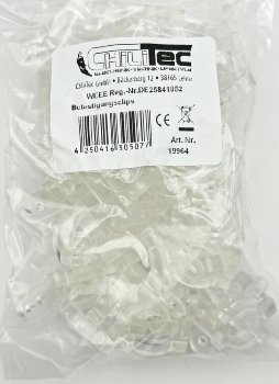 LED-Lichtschlauch Befestigungsclips, anschraubbar, 50er-Beutel