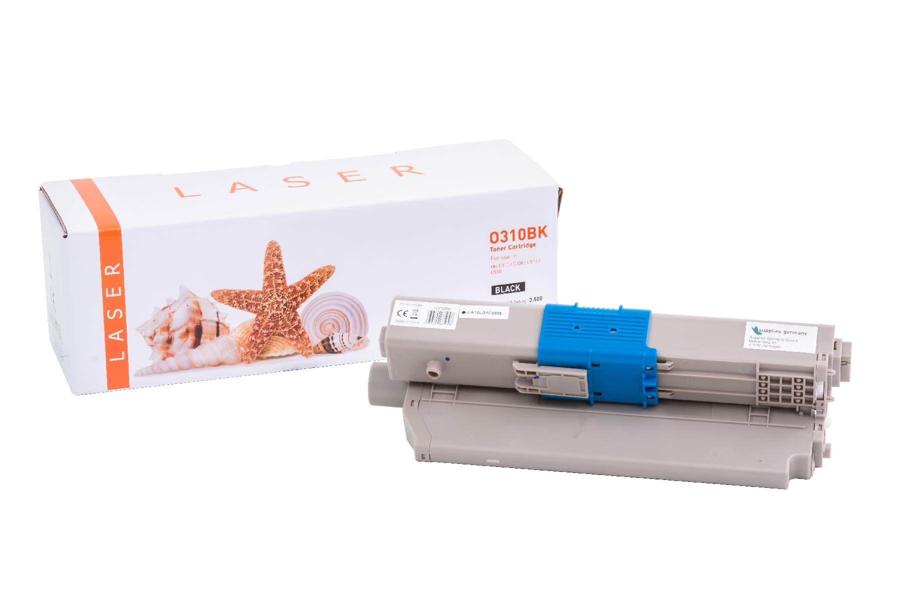 C310BK alternativ Toner black für OKI  / 44469803 / 3.500 Seiten