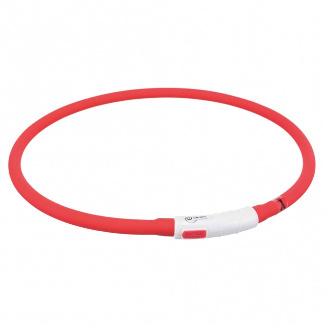 Trixie Flash Leuchtring USB aus Silikon - rot Trixie Flash Leuchtring USB aus Silikon - rot