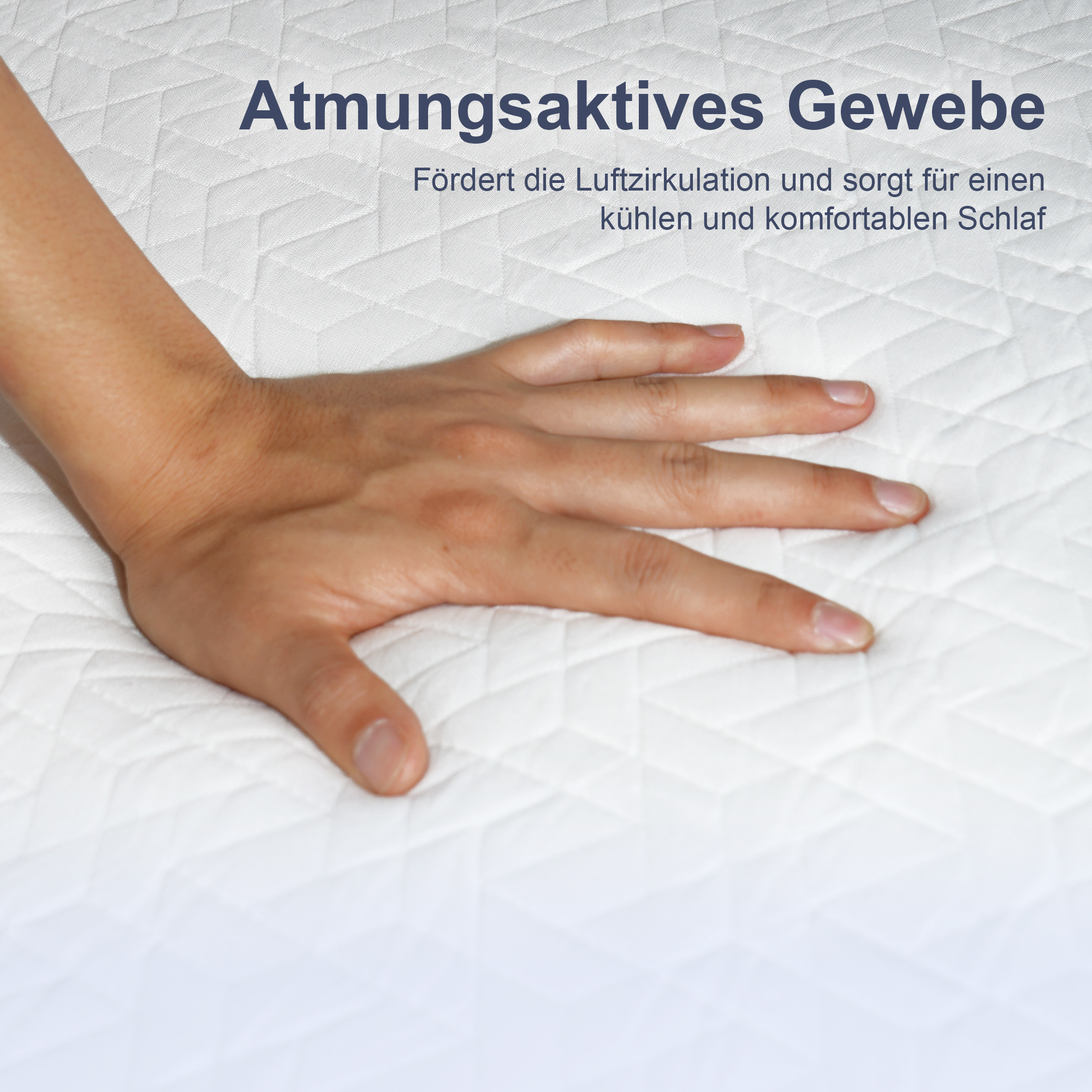 Ergonomische Matratze, Gedächtnis-Schaumstoff, 7-Zonen-Unterstützung, Taschenfedern