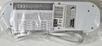 Steckdosenleiste mit Einzelschaltung, 5-fach, weiß, 1,5m Kabel