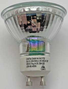 LED Strahler GU10 "H55 SMD", 120°, 4000k, 460lm, 230V/4W, neutralweiß