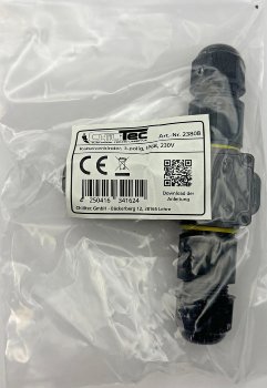 Kabelverbinder T-Form, IP68, 450V/24A, Klemmanschluss, für Kabel Ø 6-11mm