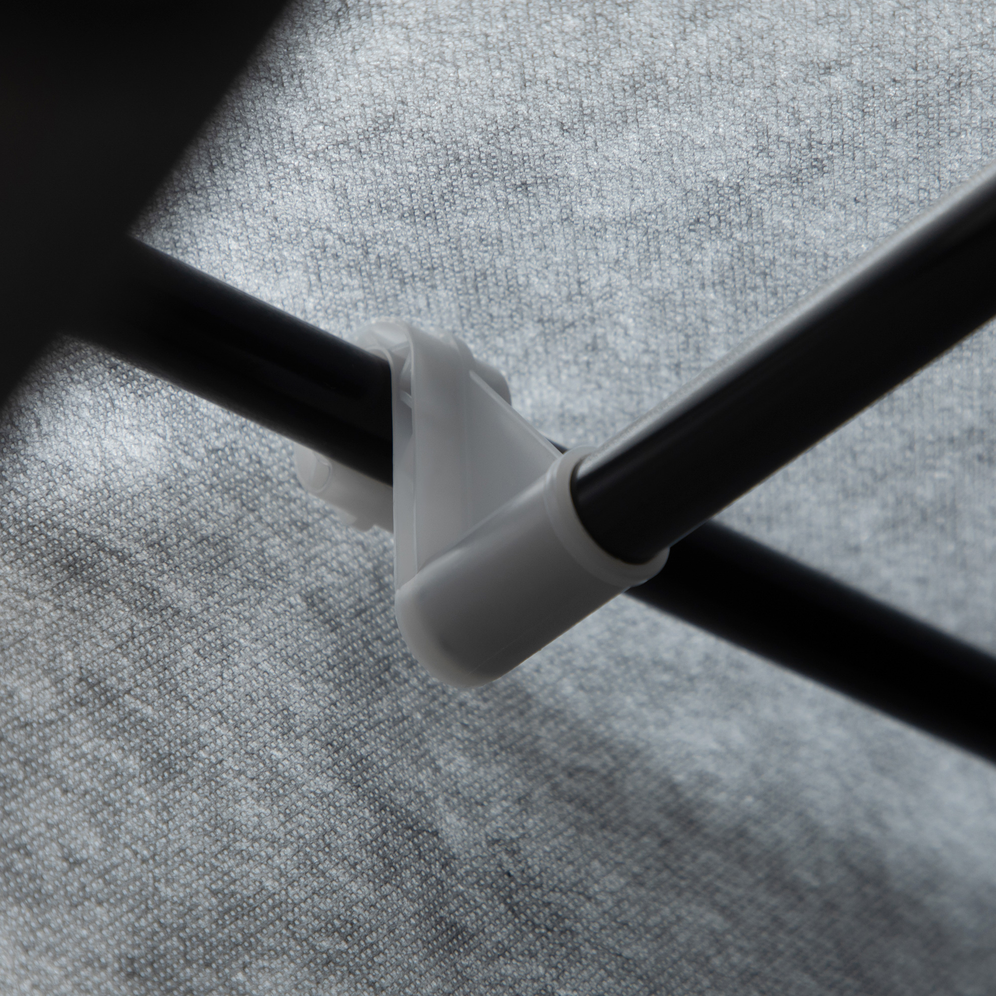 Schrank aus Stoff, Aufbewahrungslösung, 8 Regale, 2 Kleiderstangen, Dunkelgrau