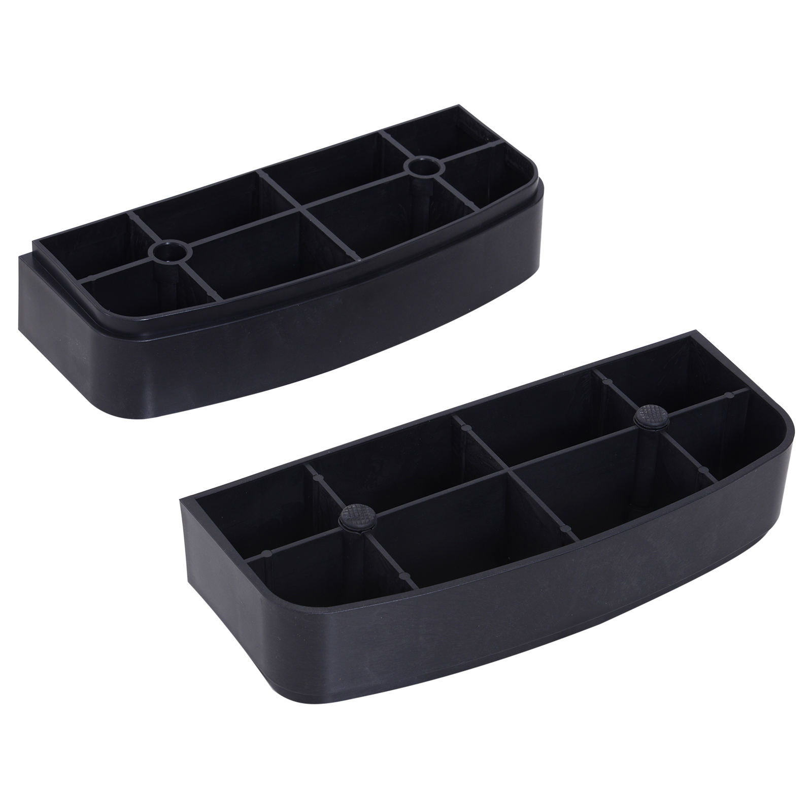 Steppbrett Aerobic Stepper 2-Stufig Höhenverstellbar 10-15cm, Rutschfest Fitness Stepper, Mini Steppbrett für Zuhause Heim Büro, Schwarz+Grau