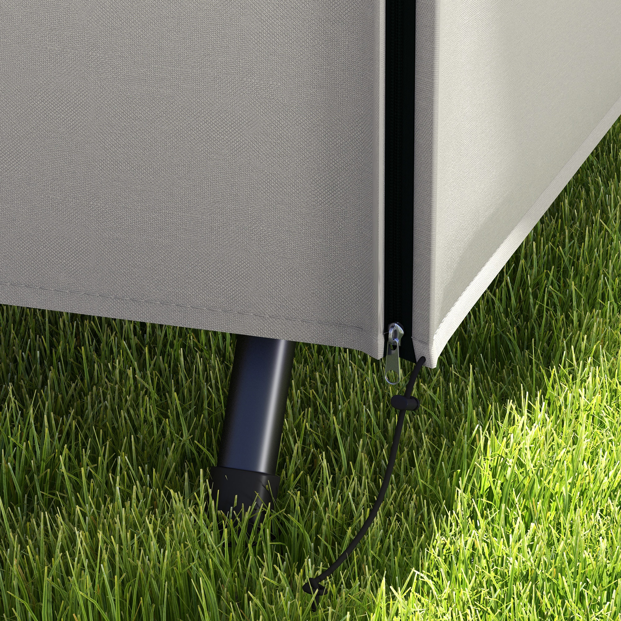 Schutzhülle für Gartenschaukel, reißfest, wetterfest, Tex-Lock-System, 205x124x164 cm, Grau