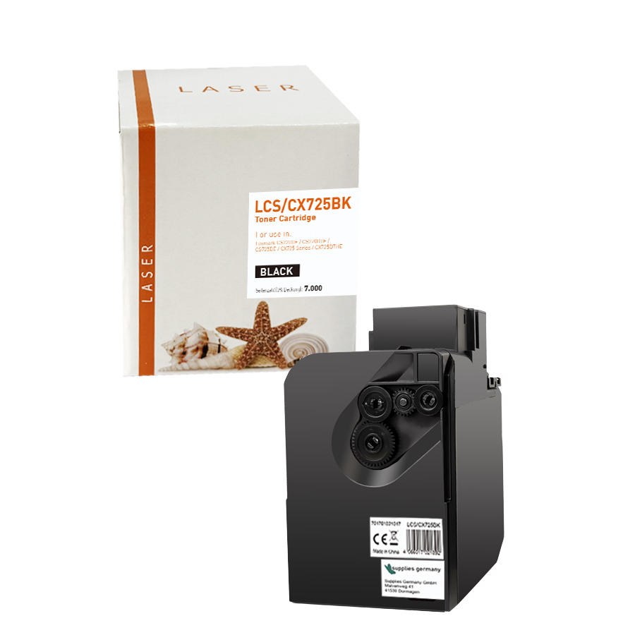 CS/CX725schwarz alternativ Toner schwarz für Lexmark / 74C2SK0 / 7.000 Seiten CS/CX725schwarz alternativ Toner schwarz für Lexmark / 74C2SK0 / 7.000 Seiten