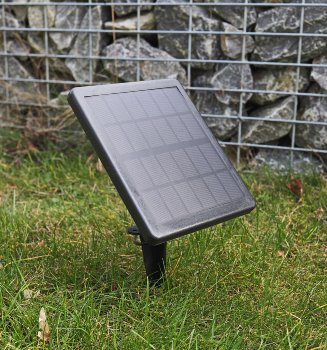 Gartenstrahler Set Solar mit 2 Spots, Solarzelle, Erdspieß, 3000k, IP65