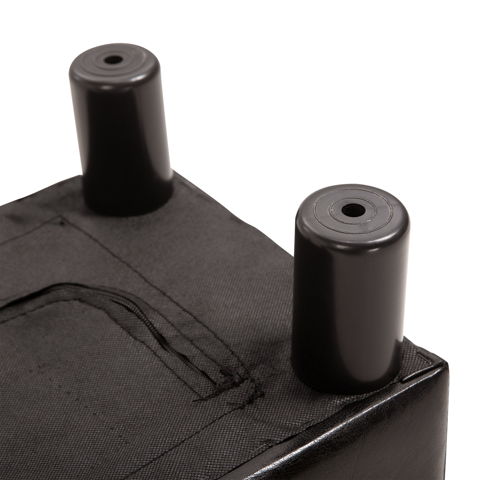 Hocker mit Stoffbezug in Kunstlederoptik, bis 110 kg, Kaffee, 40 x 30 x 24cm