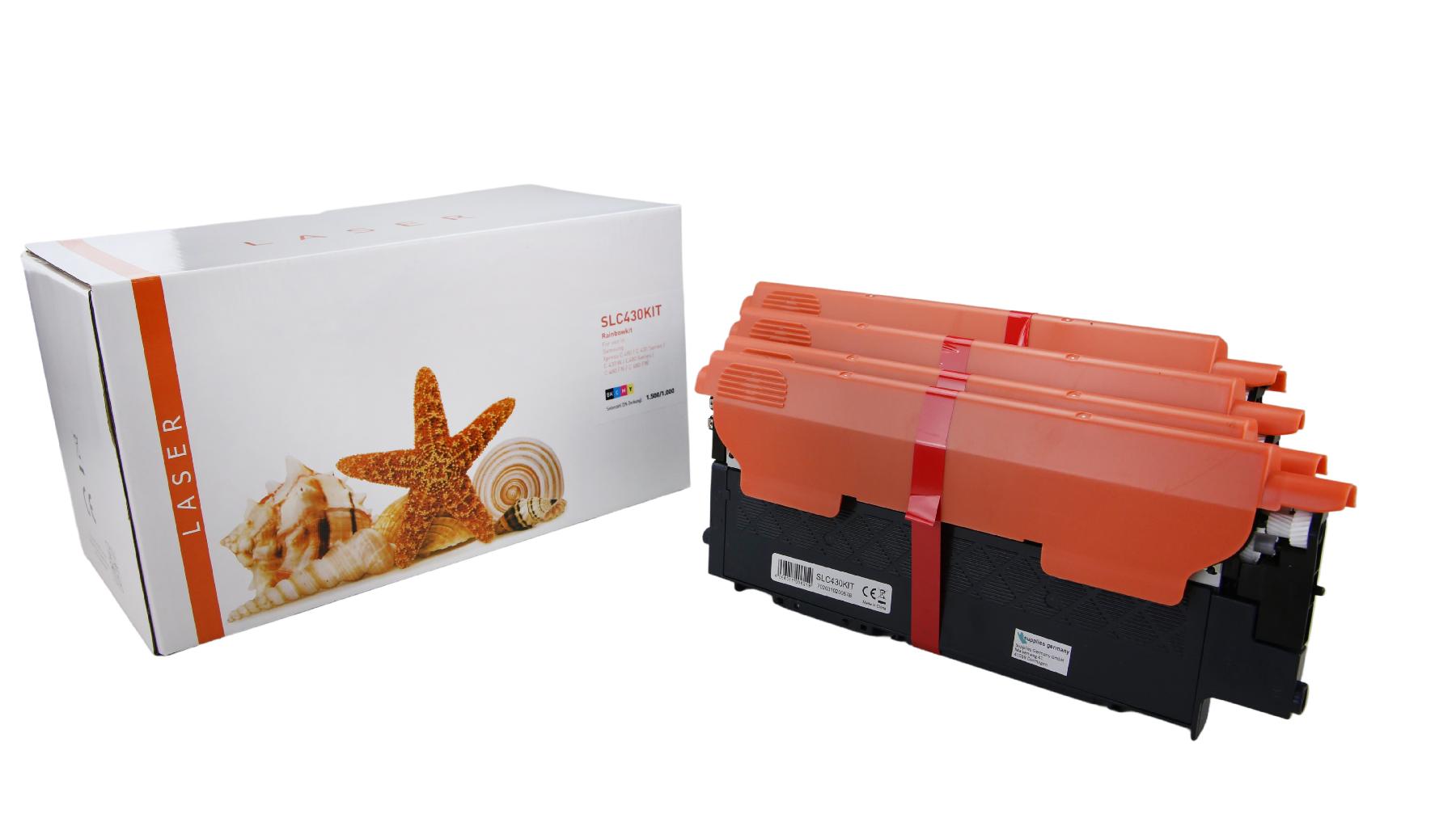 SLC430KIT alternativ Toner Rainbowkit für Samsung / CLTP404C/ELS / BK1.500 / CMY1.000Seiten