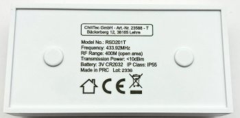 Funk-Klingeltaster "Pilota Porta" IP55, mit Namensfeld, Batteriebetrieb