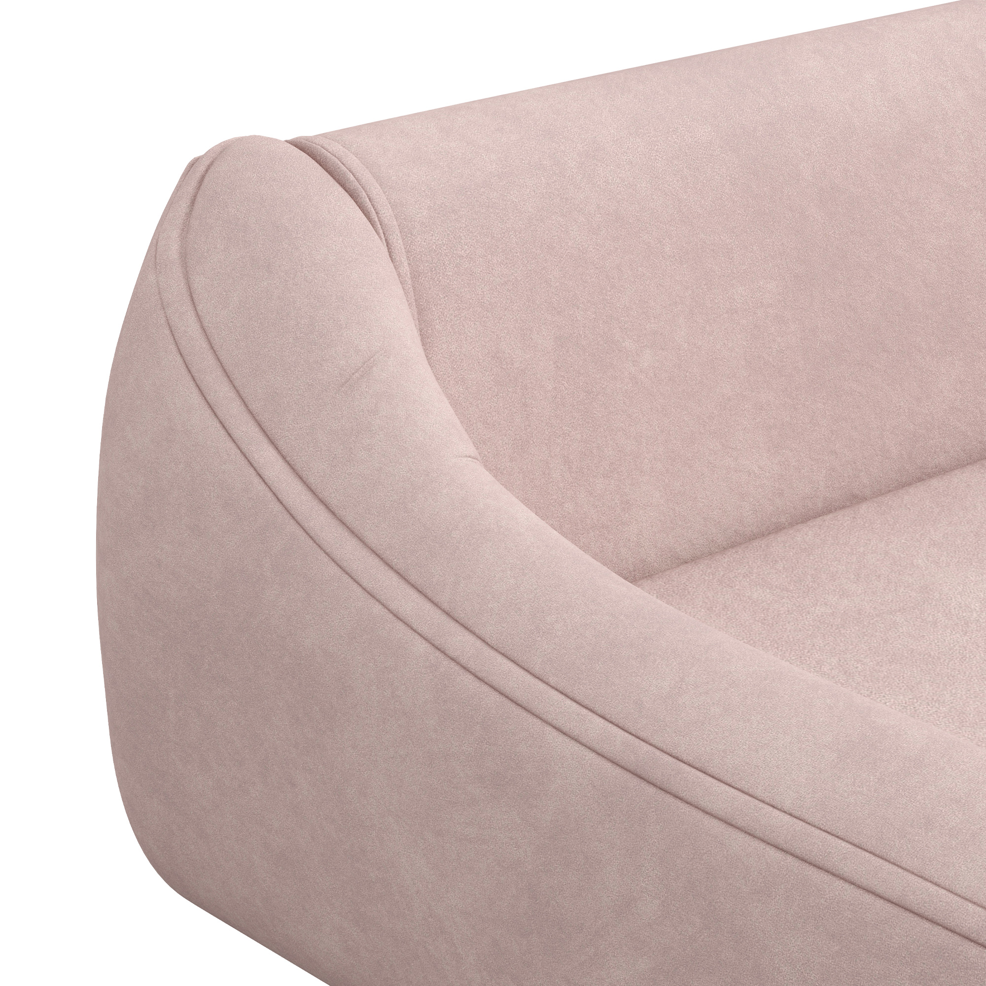 Haustiersofa Hundesofa, Skandidesign, abnehmbares Polster, Samtoptik, 102 cm x 58,5 cm x 42,5 cm, Rosa + Natur
