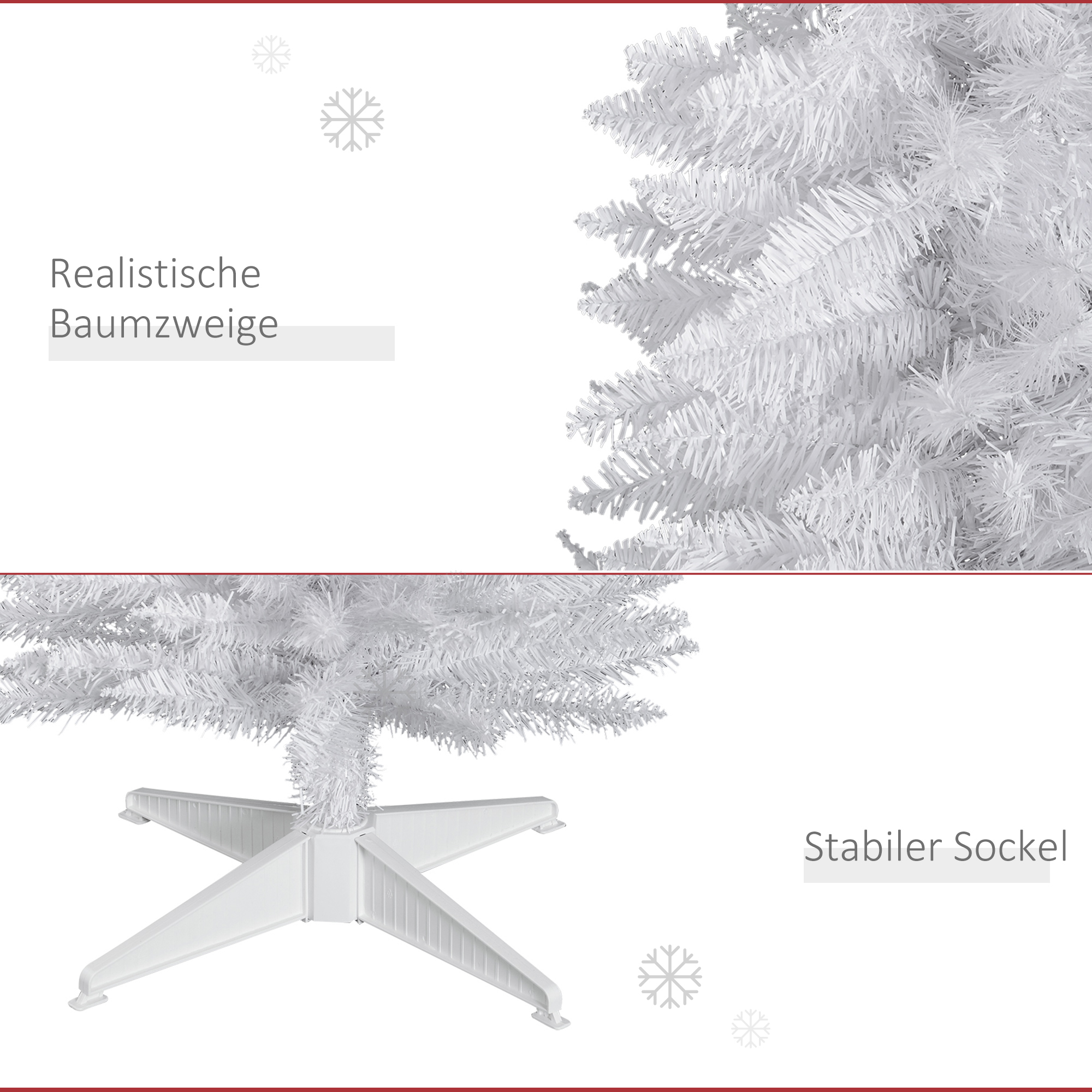 Künstlicher Weihnachtsbaum 180 cm Tannenbaum künstlich mit 390 Spitzen Christbaum Weihnachtsdeko für drinnen