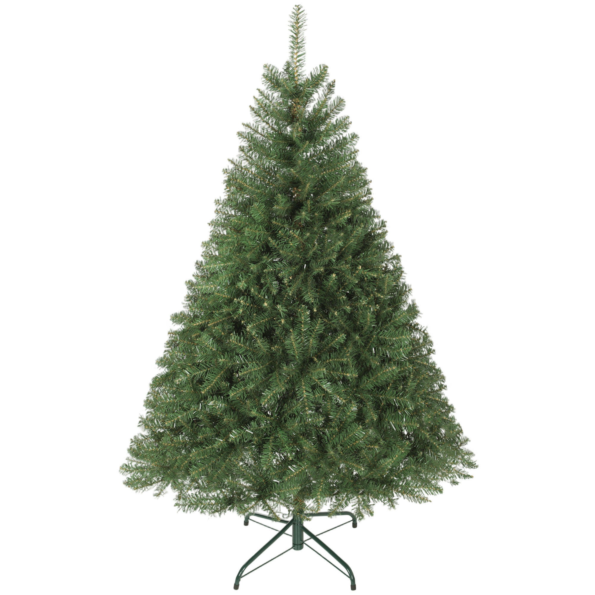 Künstlicher Weihnachtsbaum, 150 cm, klappbare Äste, Metallständer, vielseitig, Grün