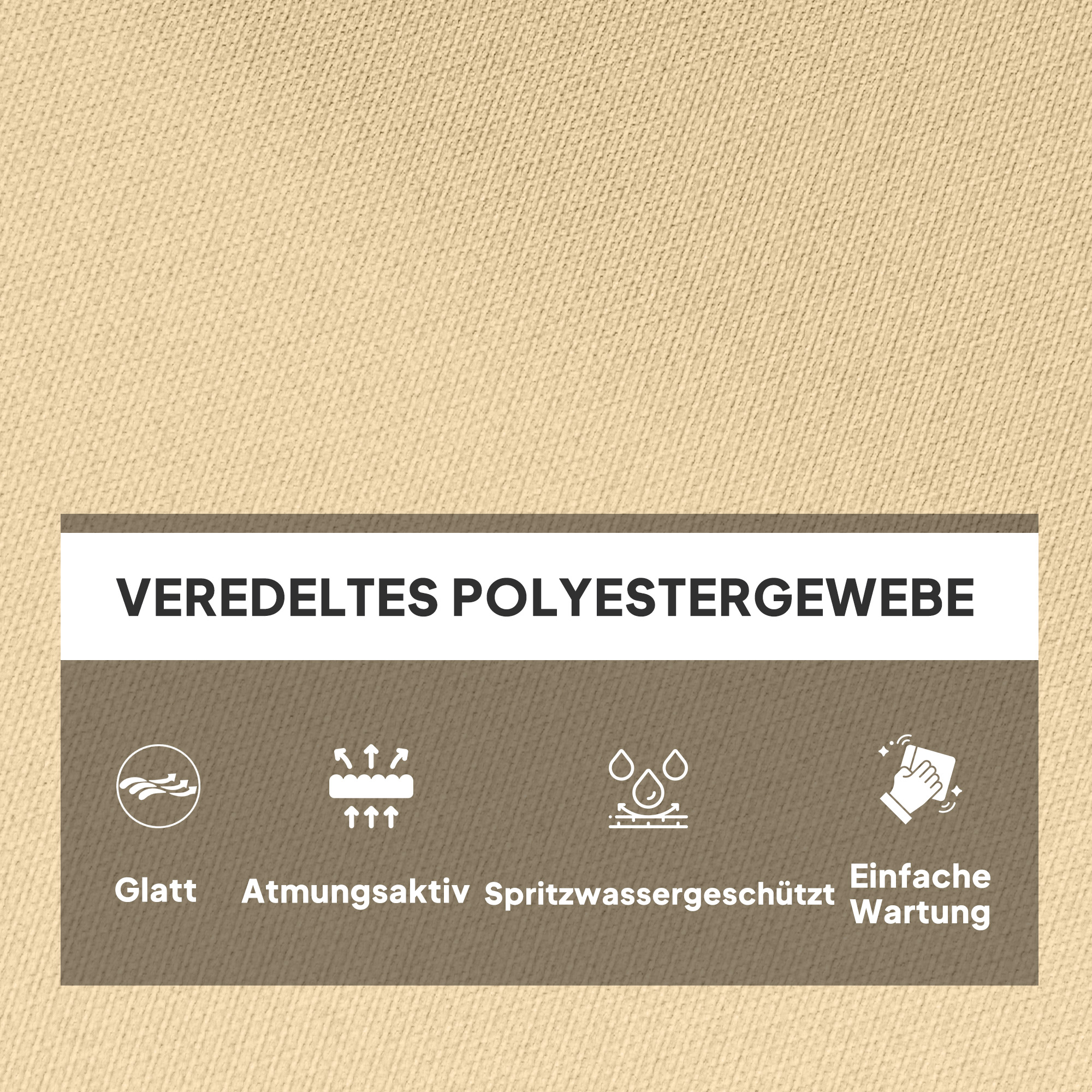 Sitzkissen, Außensitzkissen für Hängekorb und Schaukelstühle, Outdoor-Polsterkissen, Beige