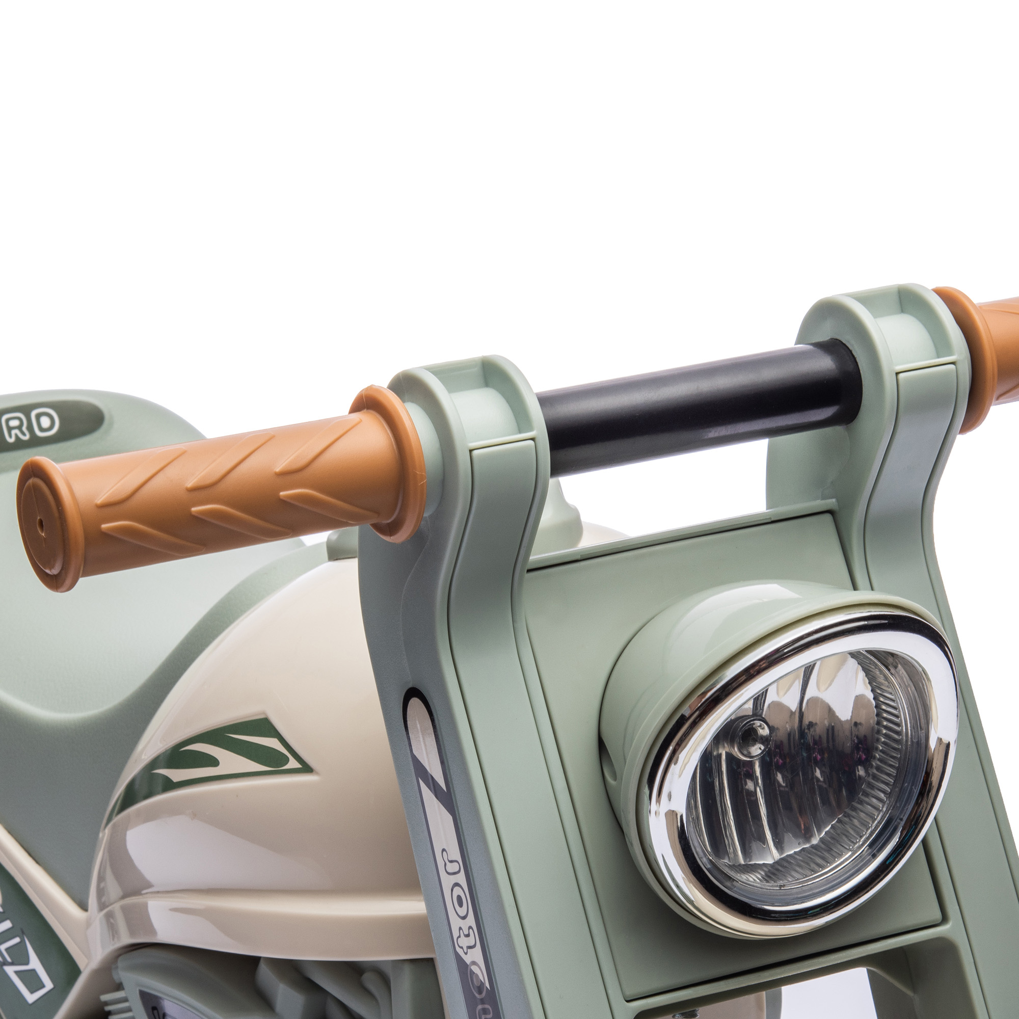 Rutschauto, Motorrad-Design, Musik und Seifenblasen, für 2-5 Jahre, Cremeweiß