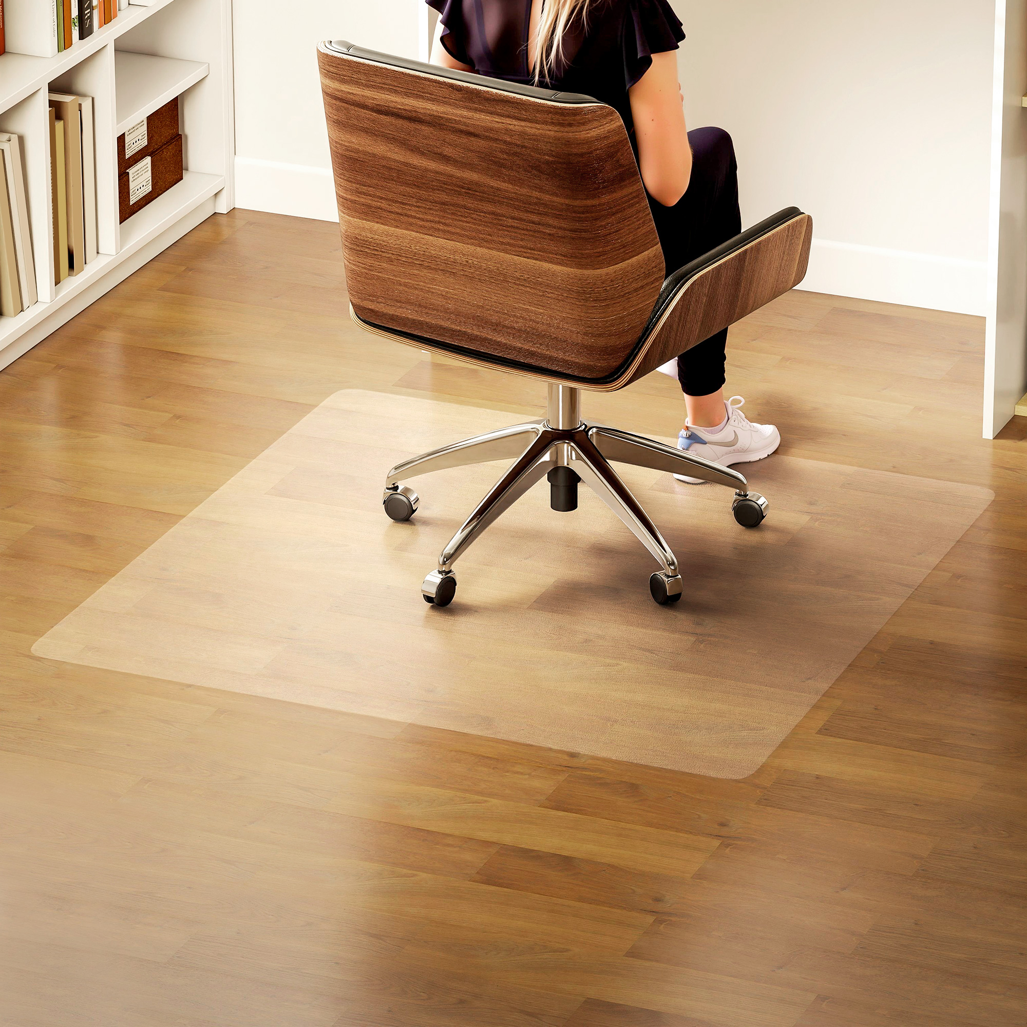 Bodenschutzmatte, rutschfest, 1,5mm dick, 120x120cm, Transparent