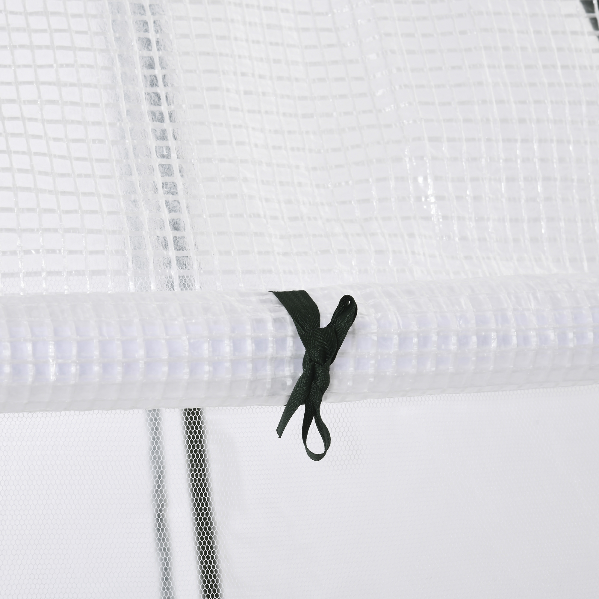 Mini Gewächshaus Überwinterungszelt für Pflanzen mit Rolltür Garten Balkon Winterschutz Weiß 160 x 140 x 180 cm