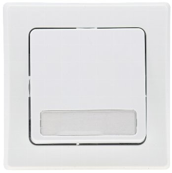 DELPHI Taster mit Namensschild, 0-250V~/ 10A, inkl. Rahmen, UP, weiß