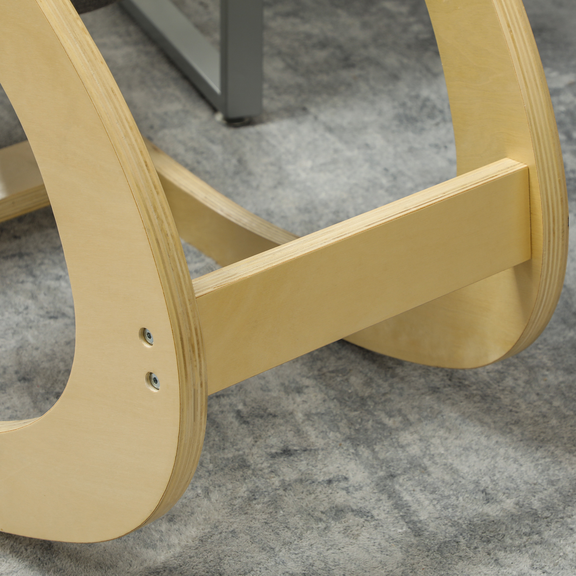 ergonomischer, schaukelnder Kniehocker für Homeoffice, zur Verbesserung der Körperhaltung, Grau