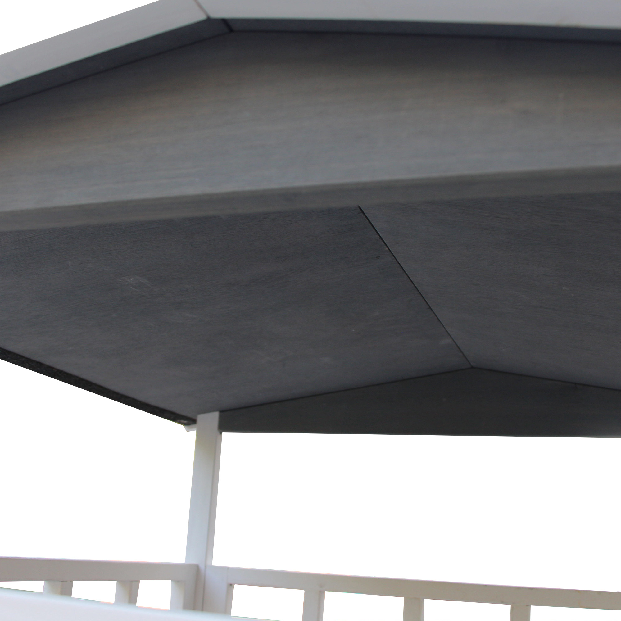 Katzenhaus, Tannenholz, Katzenhütte für draußen mit Terrasse, Katzenhöhle, 4 Etagen, Katzenvilla mit Treppe, Asphaltdach, Winterfest, Kleintierhaus, Grau, 75,5 x 75 x 137 cm