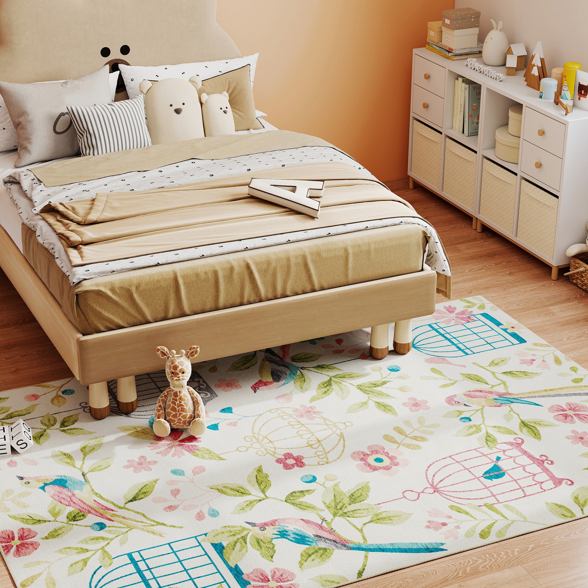 Landteppich, vielseitig einsetzbar, Polyester, leichte Pflege, rutschfest, Bunt