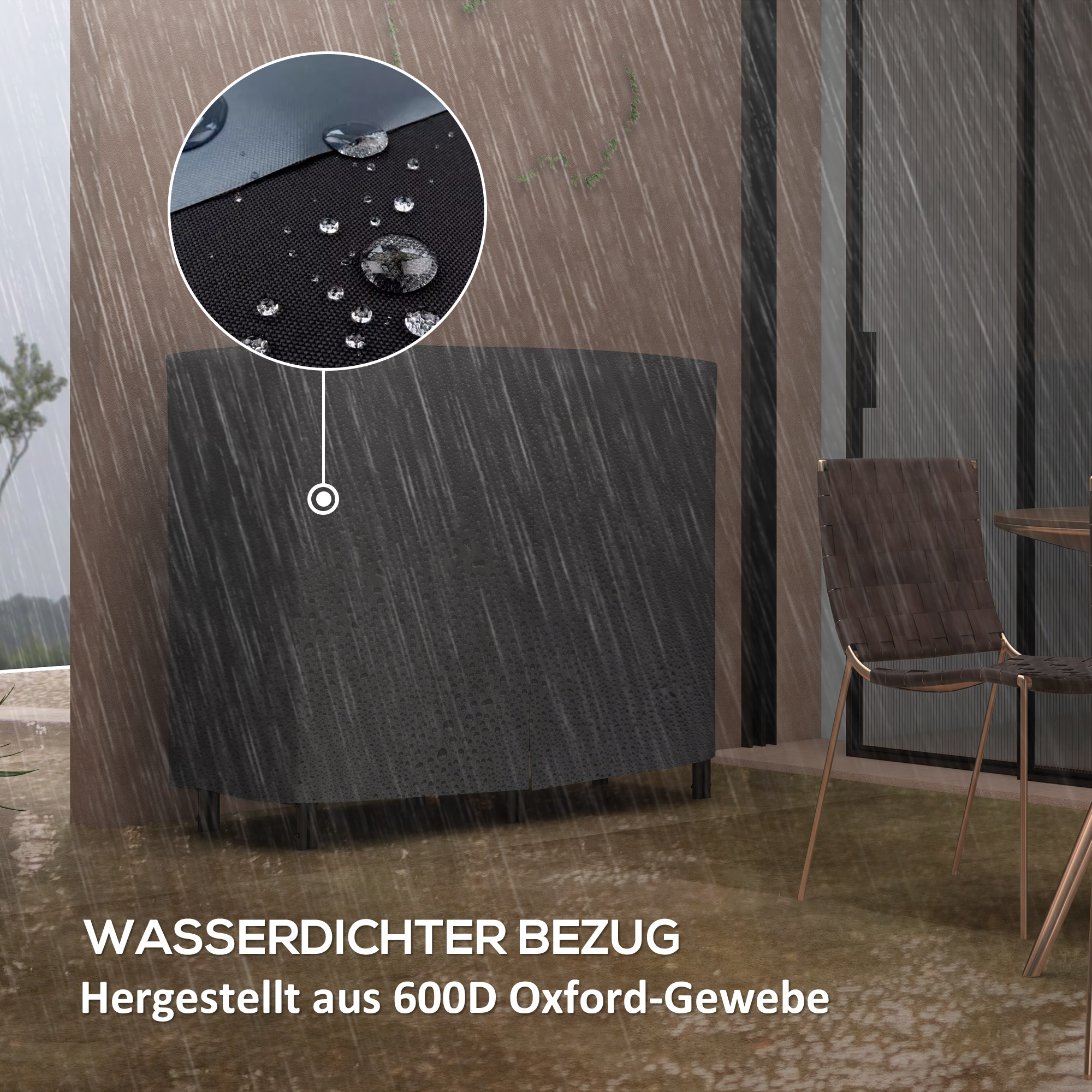 Feuerholzgestell, 0,33 m³, mit Tragetasche & Abdeckung, Metallrahmen, bis 150 kg, 120 x 36 x 99 cm, Schwarz