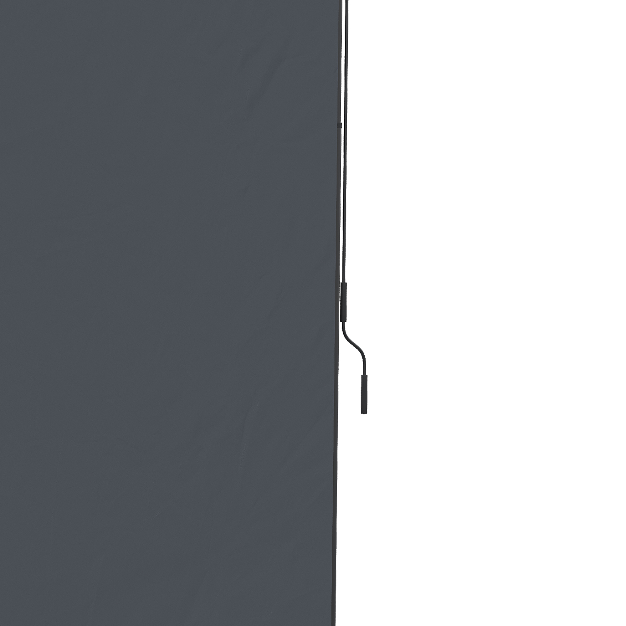 Seitenmarkise, Montage ohne Bohren, höhenverstellbar, mit Handkurbel, Metallrahmen, grau, 2 x 2,15-3,05 m